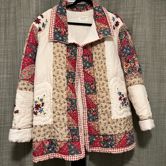 Handmade Jackets & Blazers - Handmade Multicolor Patchwork Puffer Jacket